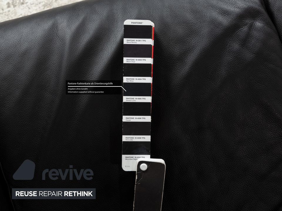 Stressless Leder Dreisitzer Schwarz Sofa Couch – Bild 9