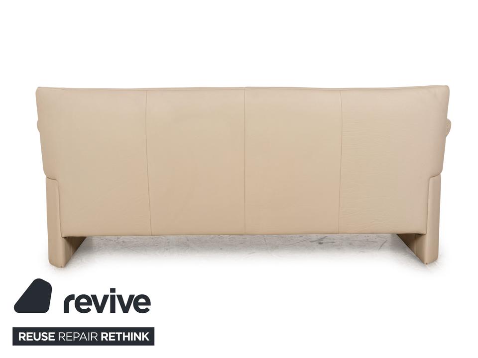 Jori Linea Leder Zweisitzer Creme Beige manuelle Funktion Sofa – Bild 10