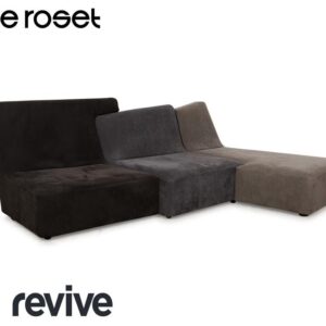 Ligne Roset Confluences Stoff Ecksofa Grau Graublau SchwarzSofa