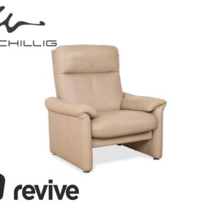 Willi Schillig Ergoline Leder Sessel Creme Beige manuelle