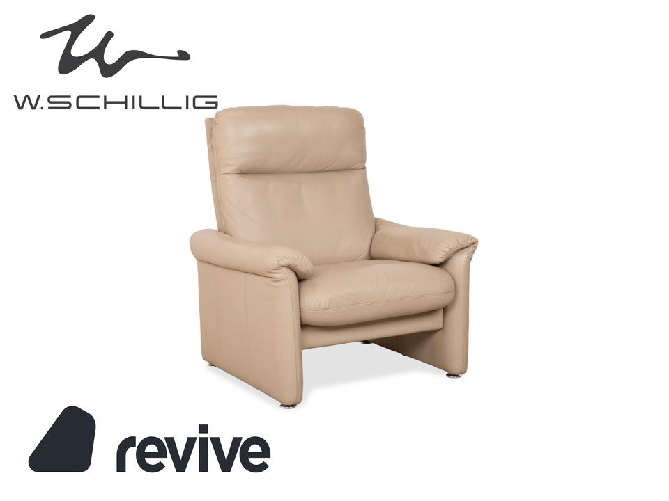 Willi Schillig Ergoline Leder Sessel Creme Beige manuelle
