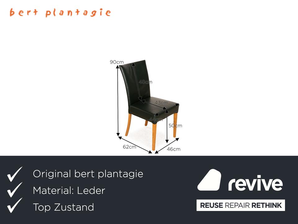 Bert Plantagie Leder Stuhl Grün Braun – Bild 2