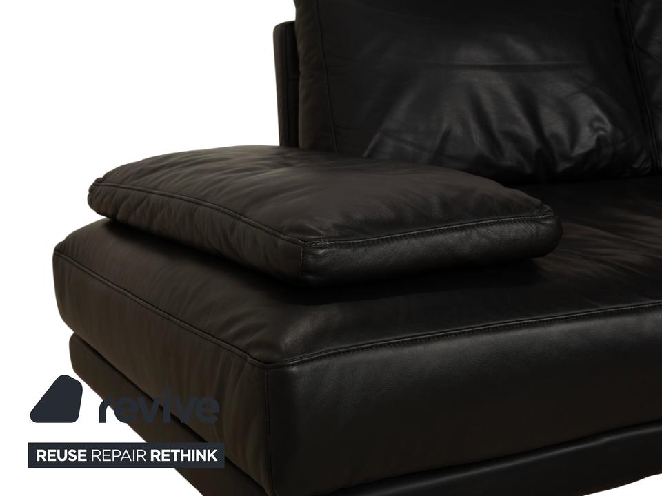 Rolf Benz 6600 Leder Zweisitzer Schwarz Sofa Couch – Bild 5
