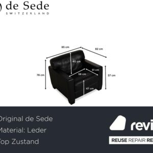 De Sede DS 17 Leder Sessel Dunkelblau