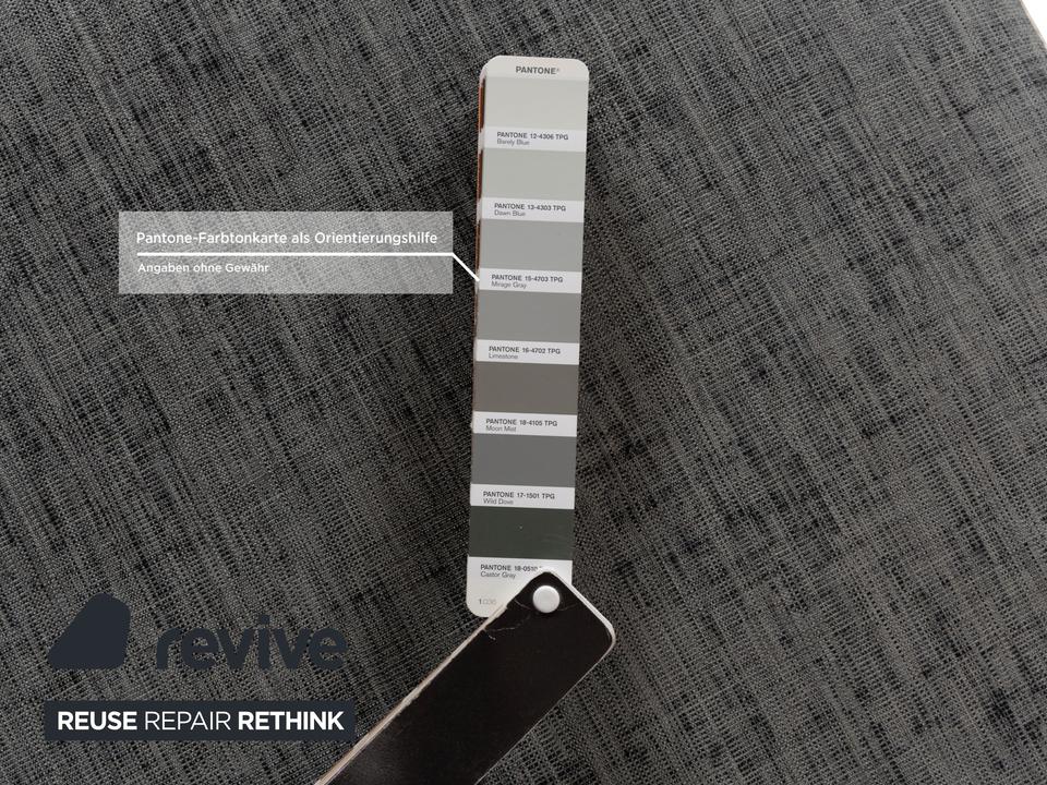 La Nouva Casa Liverpool Ecksofa Sofa Couch Stoff Grau Recamiere – Bild 7