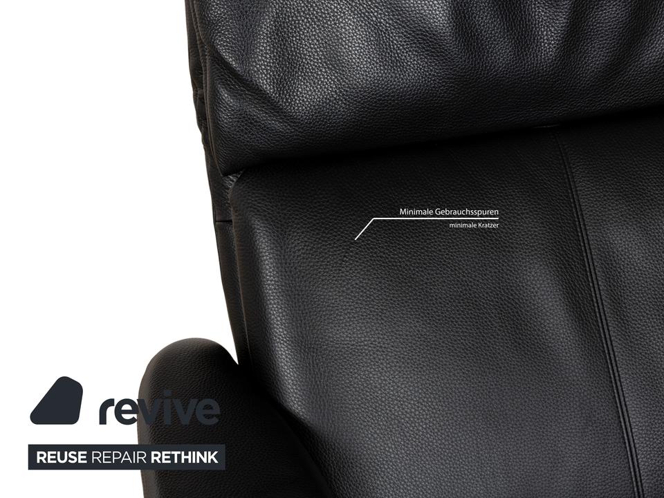 Erpo Chalet Leder Sessel Schwarz – Bild 5