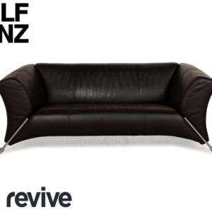 Rolf Benz 322 Leder Dreisitzer Braun Rot Sofa Couch