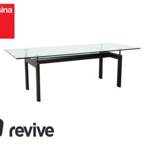 Cassina Le Corbusier LC 6 Glas Esstisch Schwarz Bauhaus