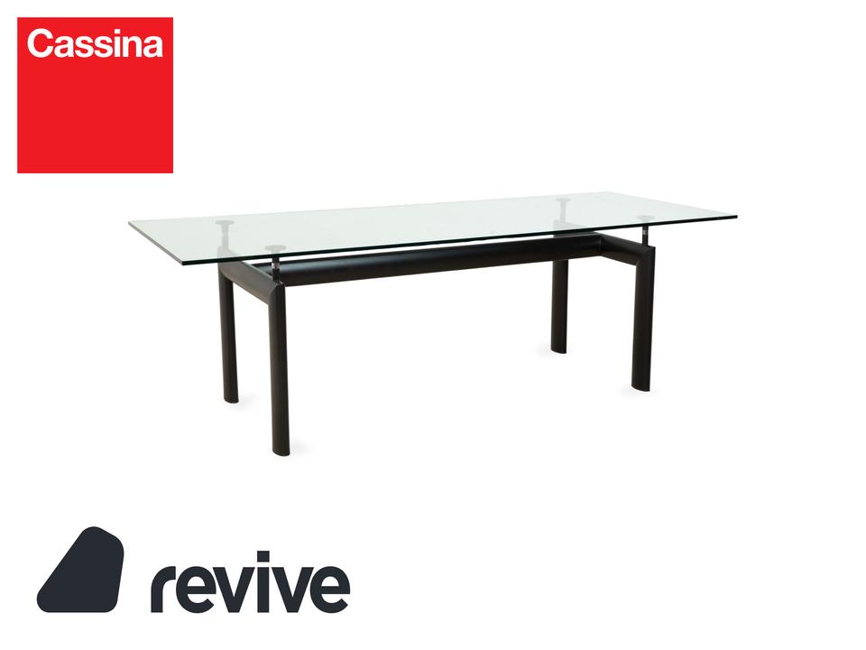 Cassina Le Corbusier LC 6 Glas Esstisch Schwarz Bauhaus