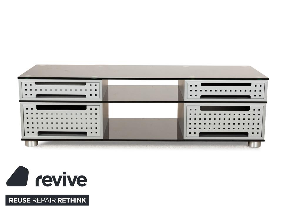 Spectral CL 1552 Glas Holz Metall Sideboard Schwarz Braun Grau – Bild 17