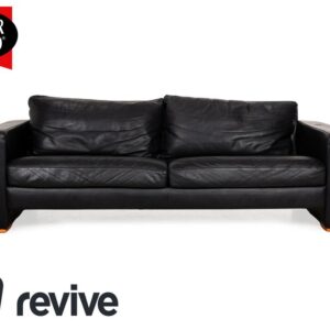 Lederland Leder Dreisitzer Schwarz