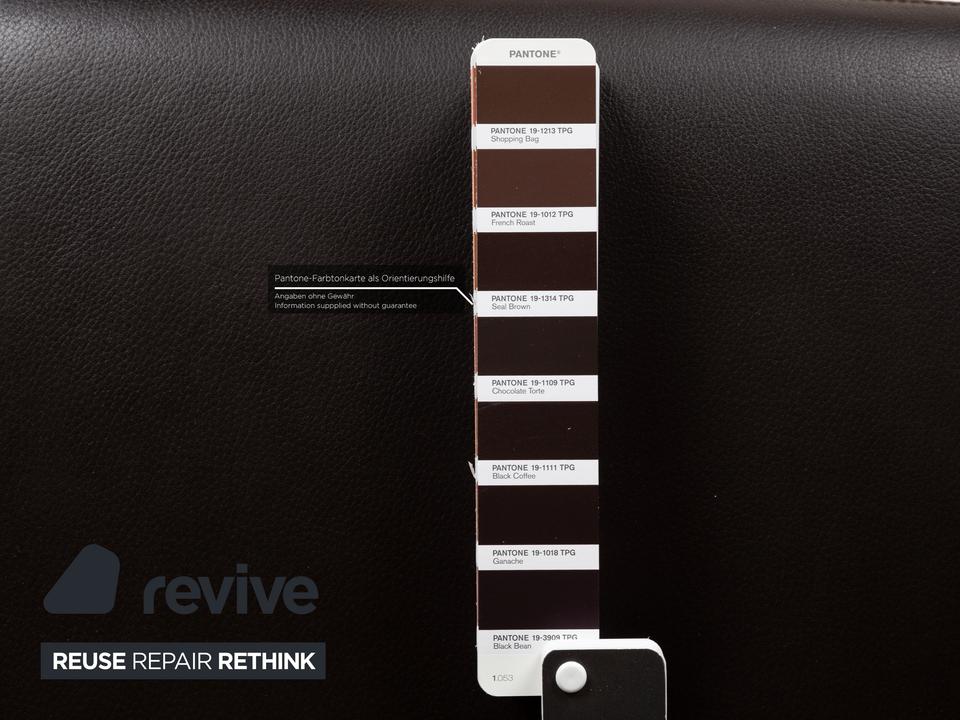 Brühl Francis Leder Zweisitzer Braun manuelle Funktion Sofa Couch – Bild 9