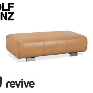 Rolf Benz 6300 Leder Hocker Braun Beige Sand Camel