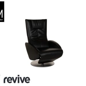 FSM Mate Leder Sessel Schwarz