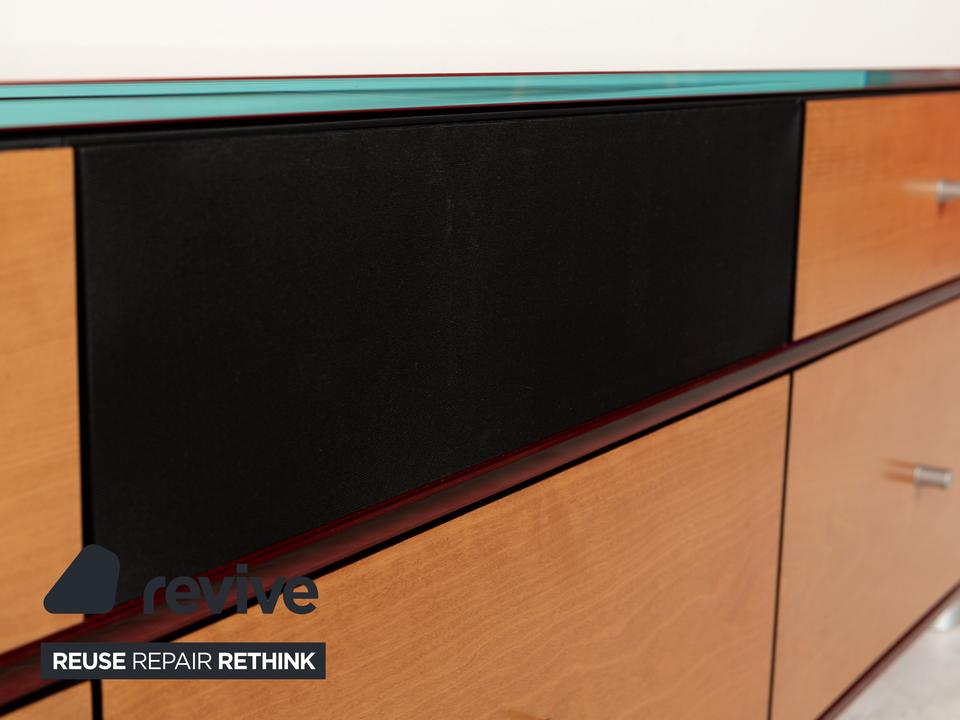 Spectral Holz Sideboard Rot Braun Schwarz Lowboard – Bild 6