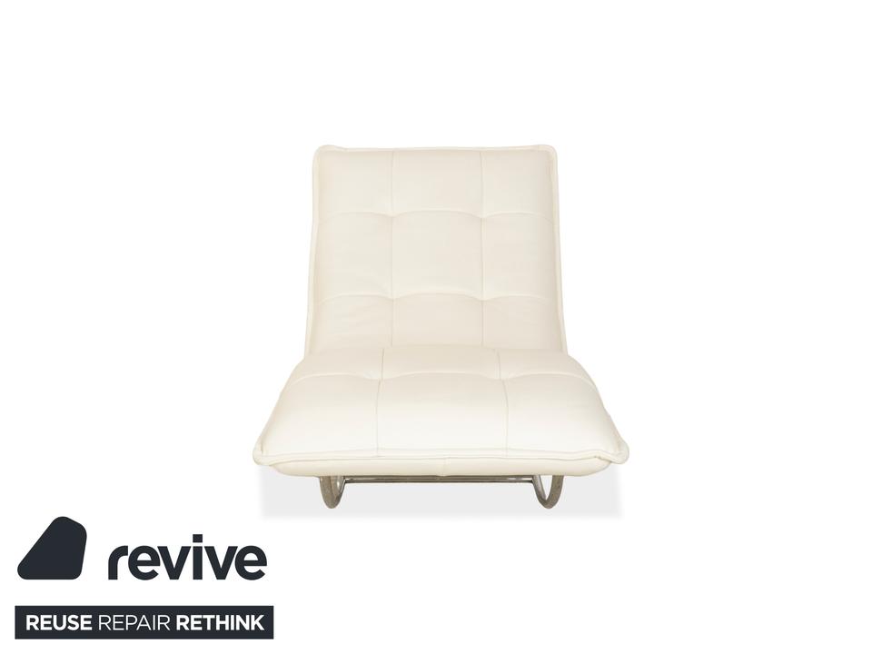 Willi Schillig Woow Leder Liege Weiß Creme Beige Wiegeliege – Bild 6