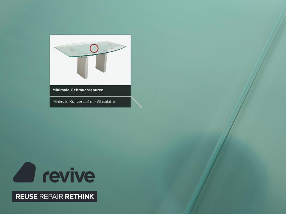 Ronald Schmitt K5000 Glas Esstisch Silber Chrom manuelle Funktion – Bild 9