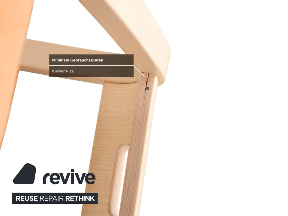 Varier Variable Holz Esche Hocker Natur Stoff Orange Apricot – Bild 10