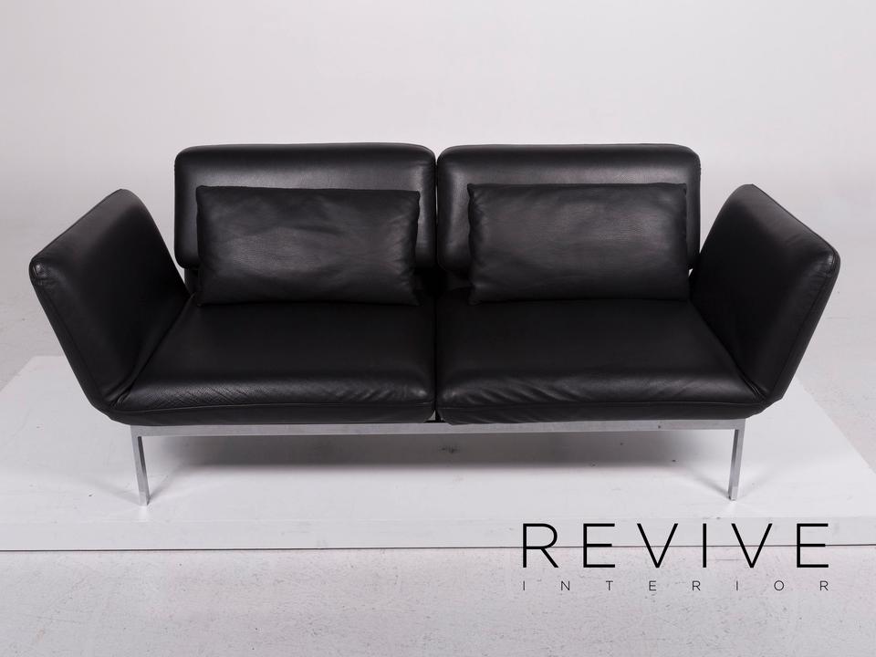 Brühl Roro Medium Leder Sofa Schwarz Zweisitzer Couch inkl. ✨ – Bild 10