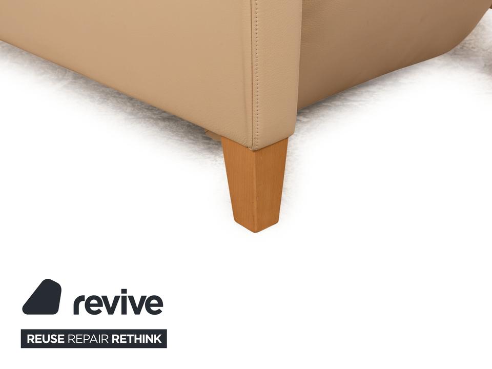 Walter Knoll Leder Sessel Beige manuelle Funktion – Bild 7