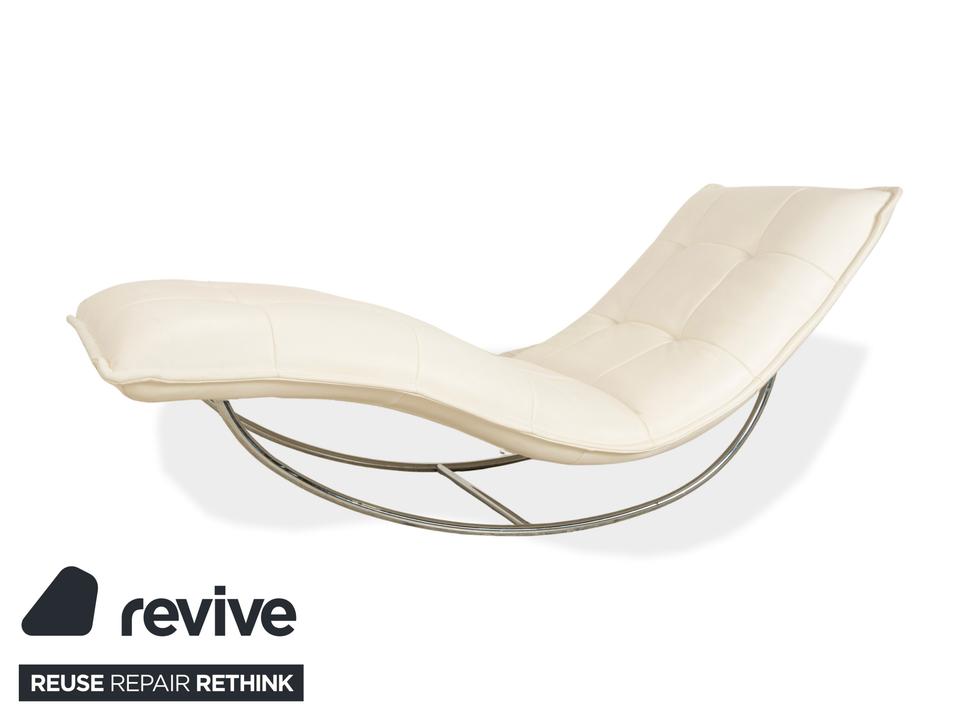 Willi Schillig Woow Leder Liege Weiß Creme Beige Wiegeliege – Bild 9