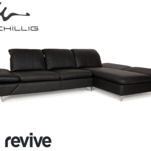 Willi Schillig Taoo veganes Leder Ecksofa Anthrazit Dunkelgrau