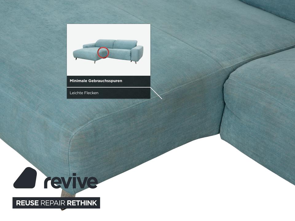 Ewald Schillig Hope Stoff Ecksofa Blau Grün elektrische Funktion – Bild 11