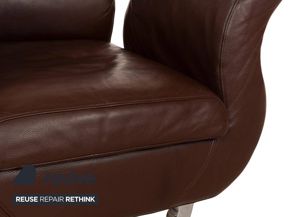 Bretz Moon Leder Sessel Braun – Bild 3