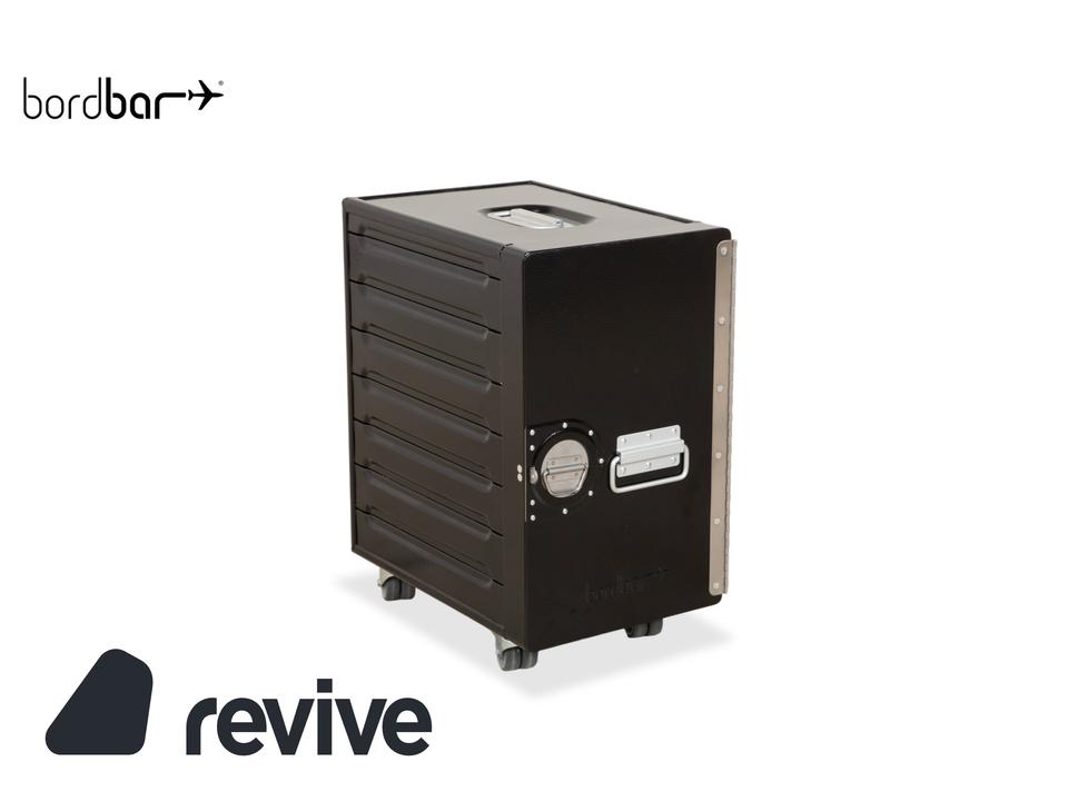 bordbar Box Container Schwarz Anschlag rechts Flugzeugtrolley