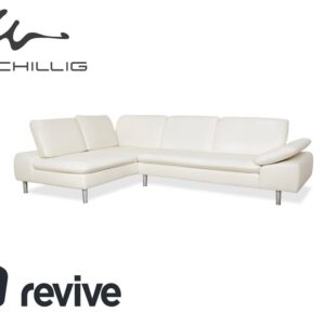 Willi Schillig Loop Leder Ecksofa Creme Sofa Couch manuelle