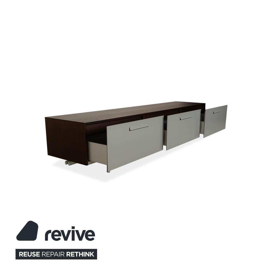 Ligne Roset Holz Sideboard Grau Braun Lowboard – Bild 4