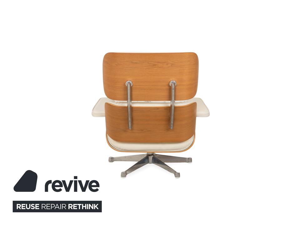 Vitra Eames Lounge Chair Leder Holz Sessel Creme Weiß Braun – Bild 14