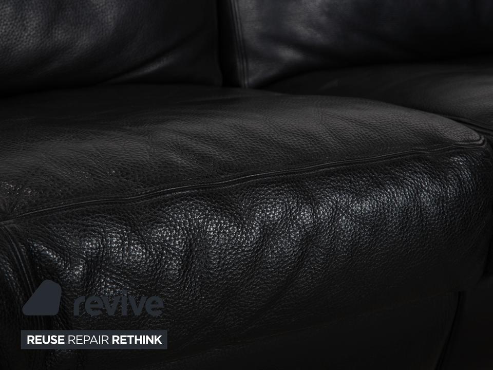 Artanova Medea Leder Ecksofa Schwarz Recamiere Rechts Sofa Couch – Bild 6