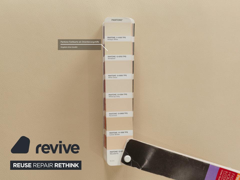 Polinova Leder Ecksofa Creme manuelle Funktion Sofa Couch – Bild 7