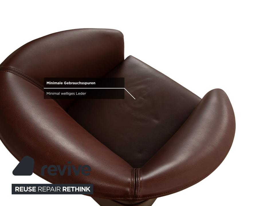 Wittmann Aura XL Leder 2x Sessel Braun Rot – Bild 9