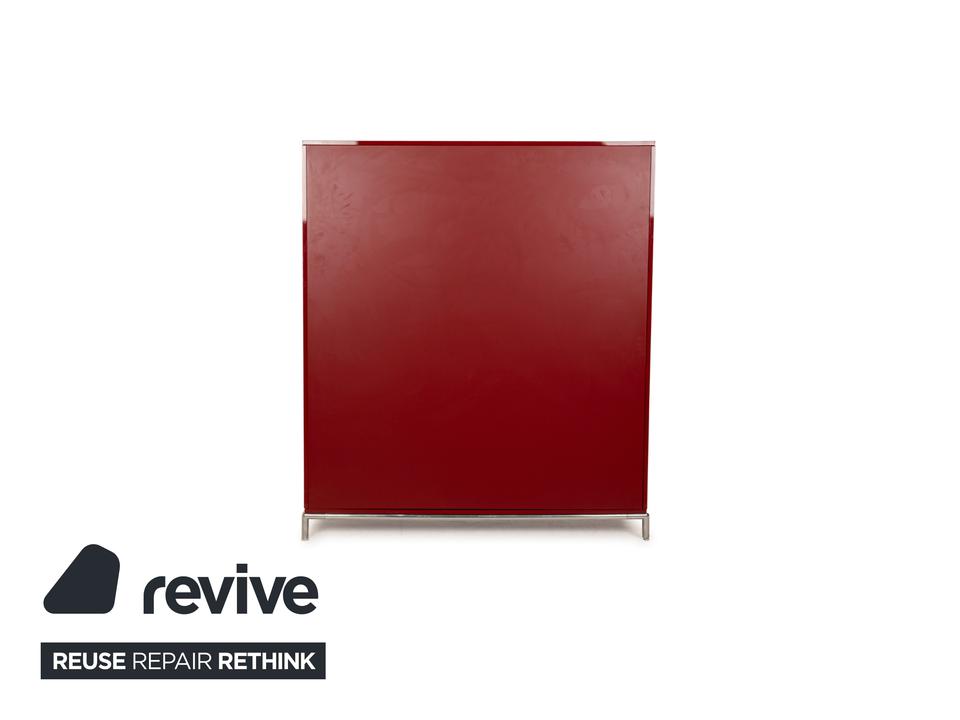 B&B Italia Holz Sideboard Rot Hochglanz 4 Türen Metallfüße – Bild 13