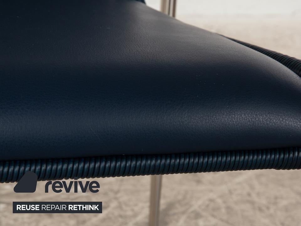 Tecta D20 Holz Stuhl Kragstuhl Esszimmer Blau – Bild 3