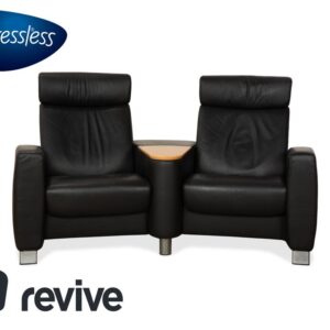 Stressless Arion Leder Zweisitzer Schwarz manuelle Funktion Sofa