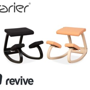 Varier Variable Holz Esche Hocker Natur Stoff Orange Apricot