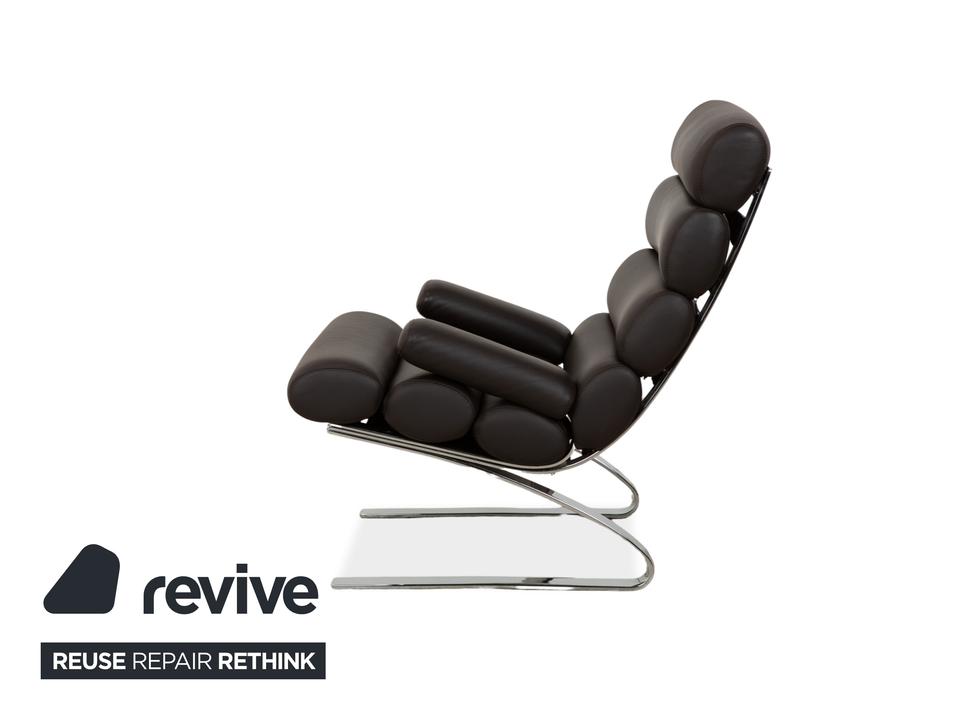 Cor Sinus Leder Sessel Schwarz inkl. Hocker – Bild 10