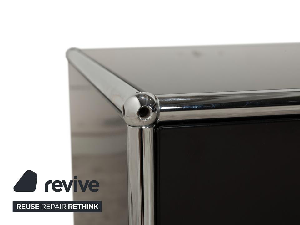 USM Haller Metall Chrom Glas Sideboard Schwarz Anthrazitgrau – Bild 8