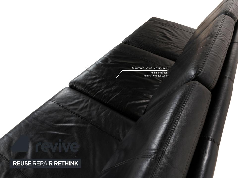 Cor Leder Dreisitzer Schwarz Sofa Couch – Bild 5