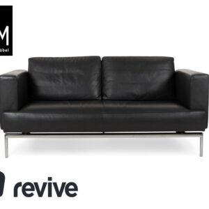 FSM Easy FSM Leder Dreisitzer Grau manuelle Funktion Sofa Couch