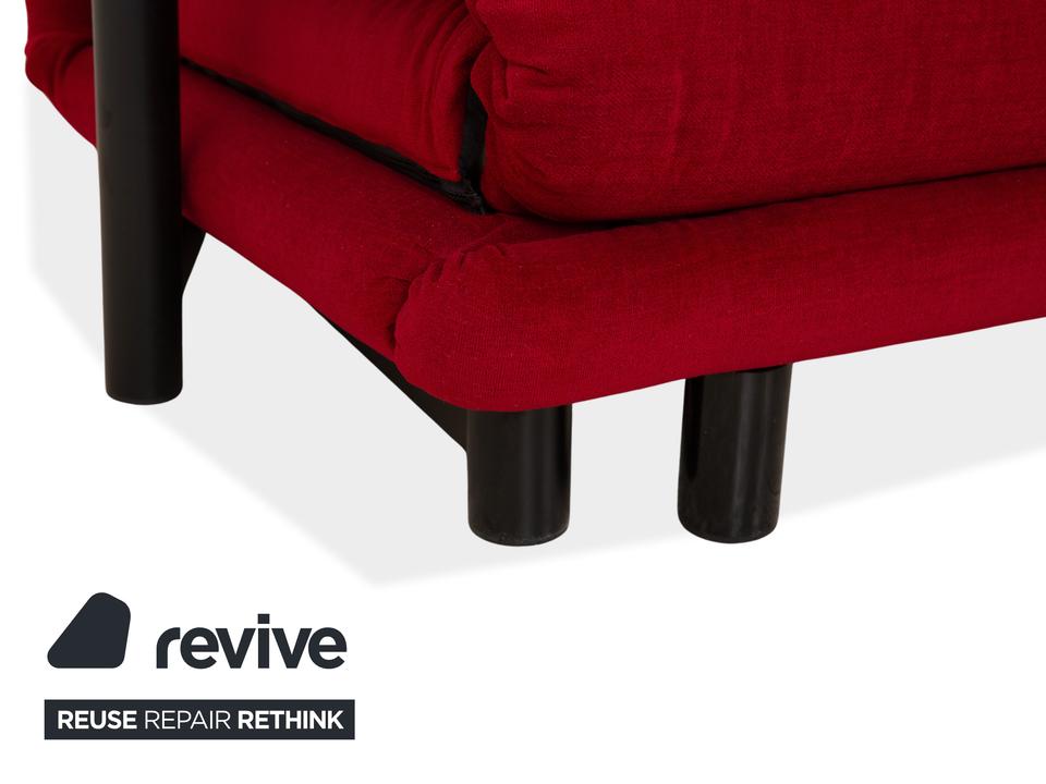 Ligne Roset Multy Dreisitzer Stoff Rot Beige Gestell Schwarz ✨ – Bild 7