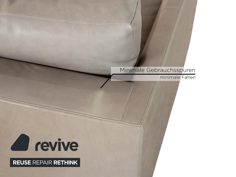 Montis Axel Leder Sessel Grau Greige – Bild 5
