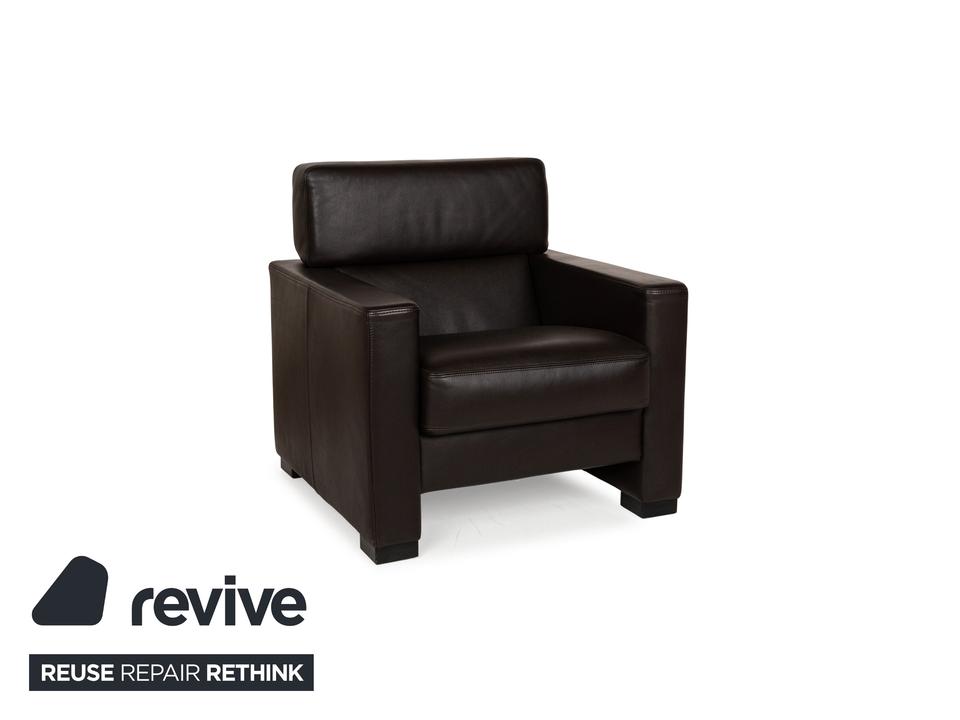 Brühl Francis Leder Sessel Braun manuelle Funktion – Bild 9