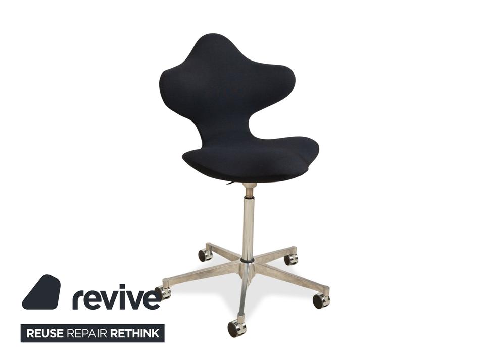 Varier Active Bürostuhl Stoff Stuhl Dunkelblau High Chrom FAME – Bild 3