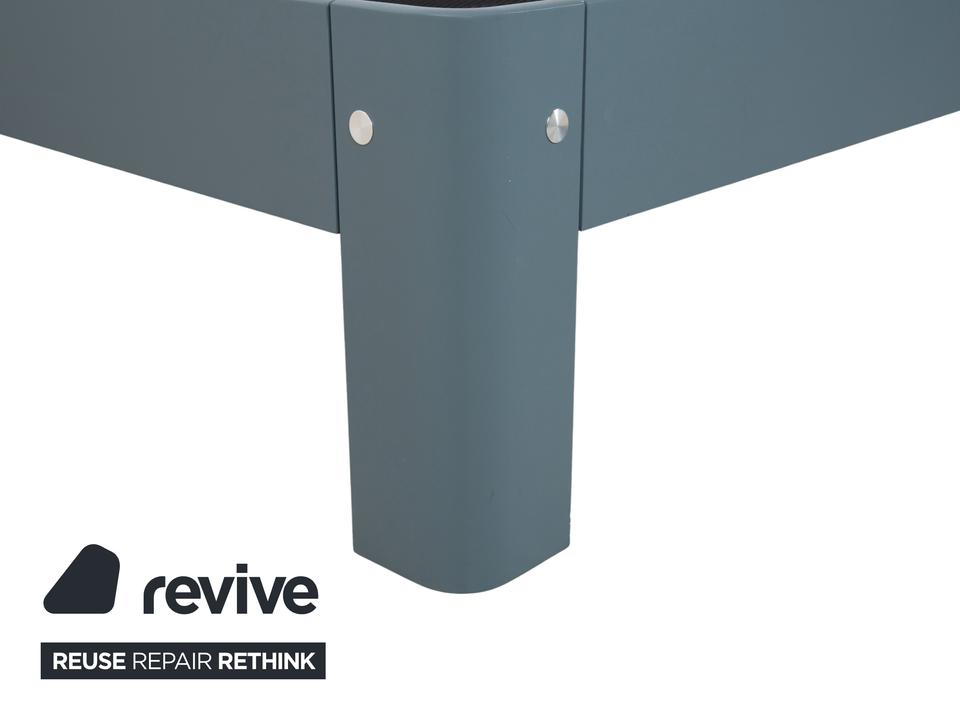 Auping Auronde 1500 Holz Bett Blau Grau Beistelltisch – Bild 7