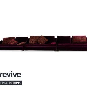 Bretz Filousof Stoff Viersitzer Lila Sofa Couch
