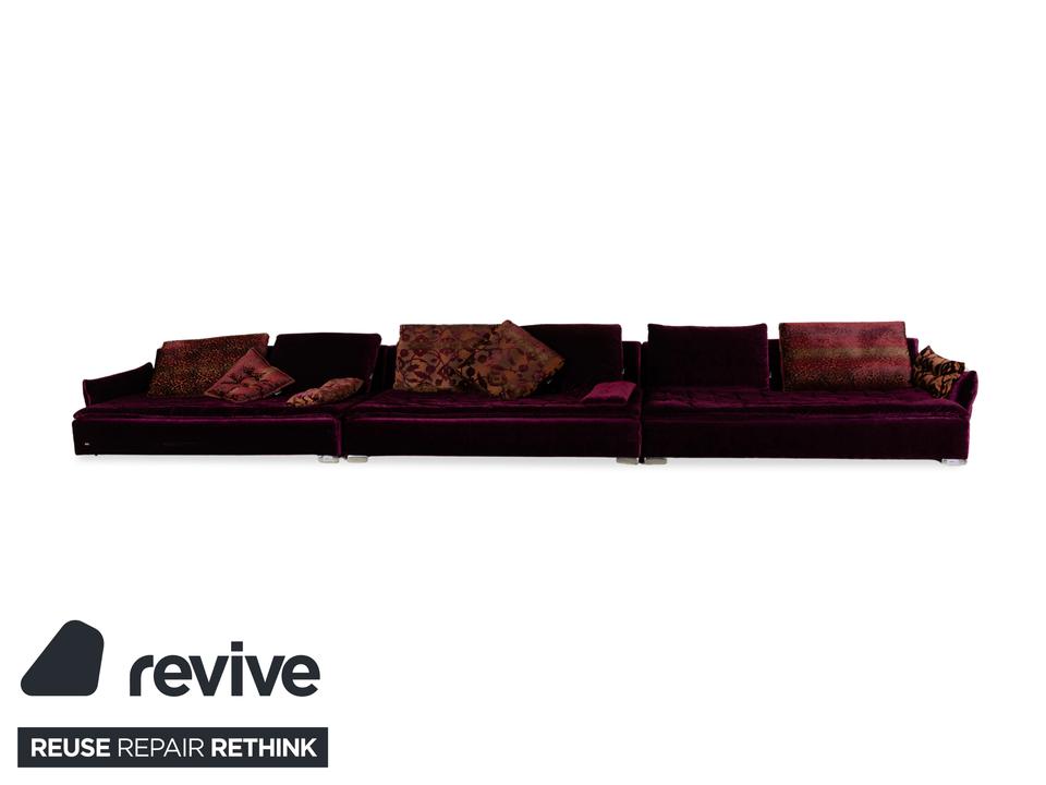 Bretz Filousof Stoff Viersitzer Lila Sofa Couch